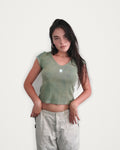1/1 - Faint Moss + Star Icon (Baby Tee)