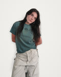 1/1 - Teal + Black Logo (Fitted Tee)